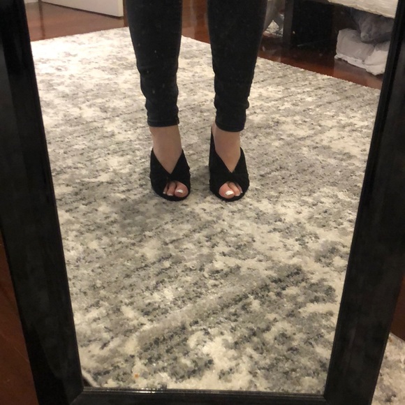 Black Suede Mules - Picture 3 of 4